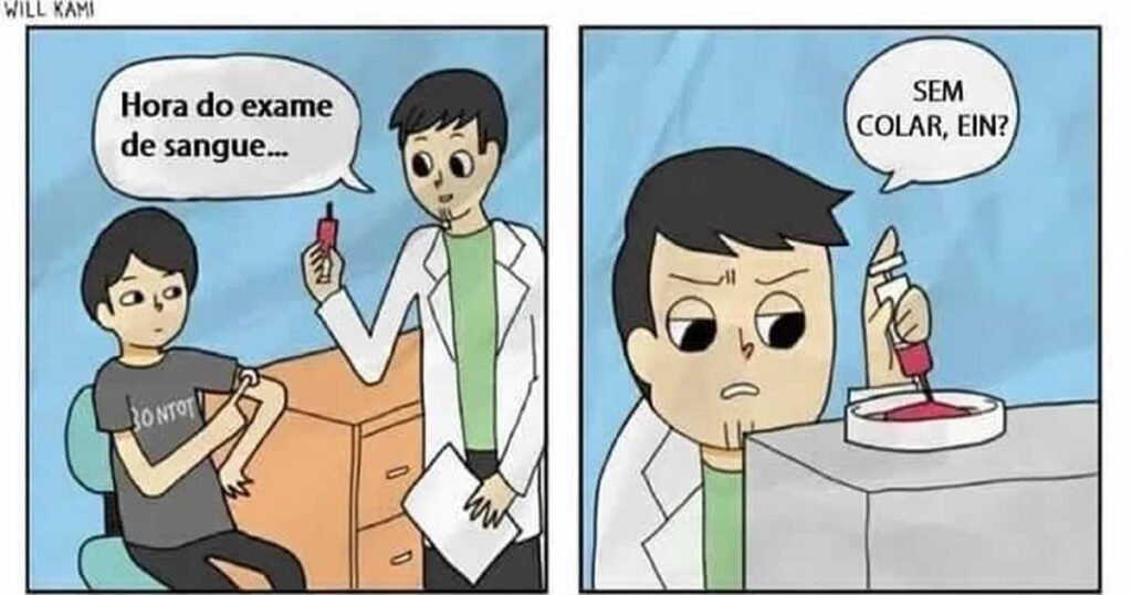 Hora do exame de sangue Hora do exame de sangue