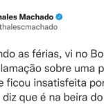 Mulher reclamou da variação da maré