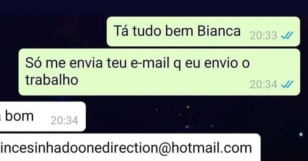 Quando você precisa passar o seu e-mail Quando você precisa passar o seu e-mail