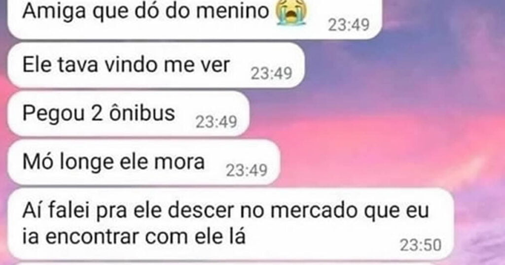 Que dó do menino que pegou 2 ônibus