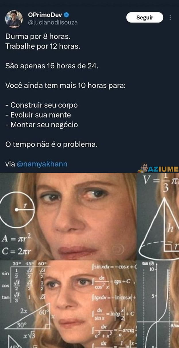 Passou longe das aulas de matemática