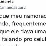 A namorada achava que estava sendo traída