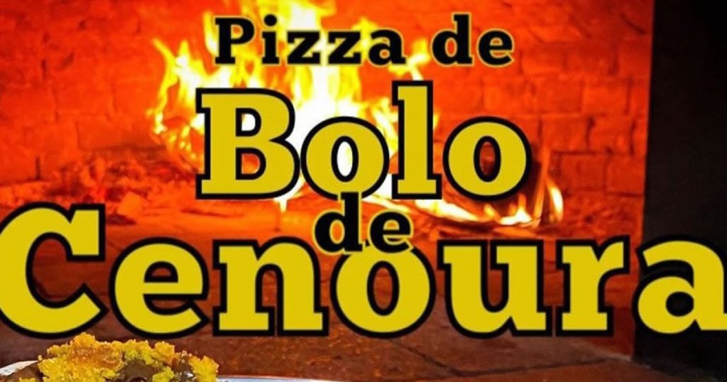 Pizza de bolo de cenoura