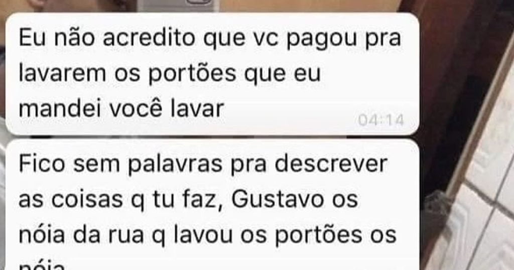 Quando sua mãe paga para você fazer um serviço