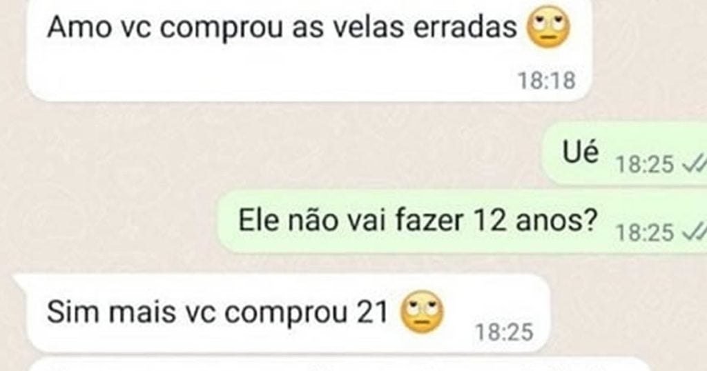 Comprei as velas erradas Comprei as velas erradas