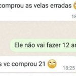 Comprei as velas erradas