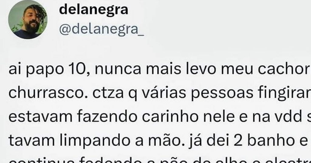 Nunca leva seu cachorro para um churrasco Nunca leva seu cachorro para um churrasco