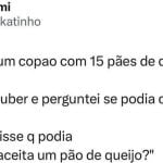 Quando ofereci comida para o motorista de UBER