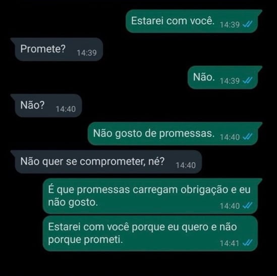 Promete que vai está sempre comigo