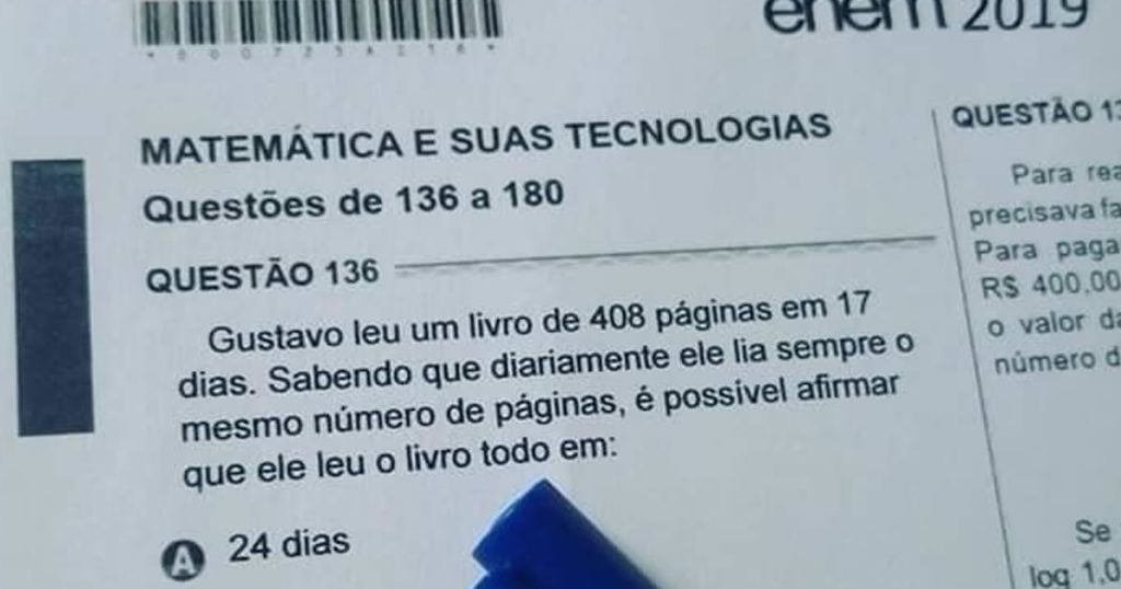 Só mais uma pergunta no Enem