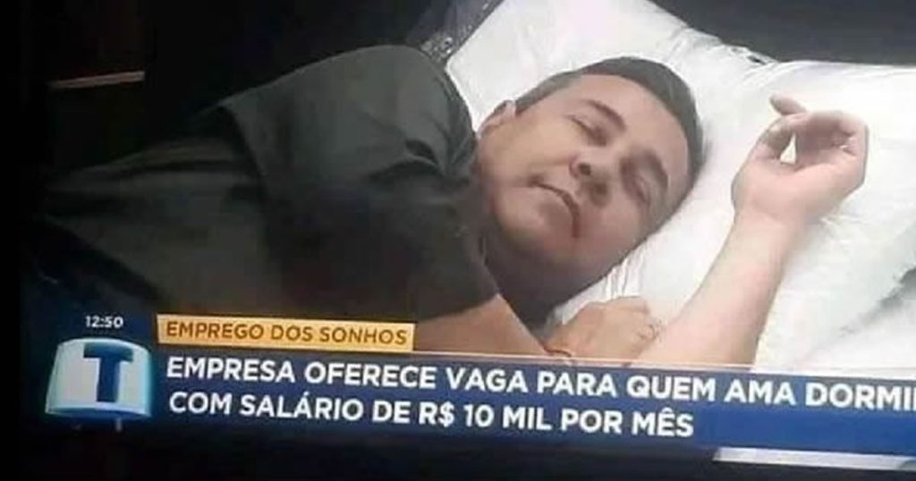 Vaga de emprego para quem gosta de dormir Vaga de emprego para quem gosta de dormir