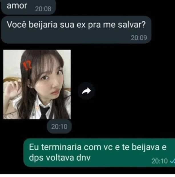 Do nada sua namorada faz pergunta complicada