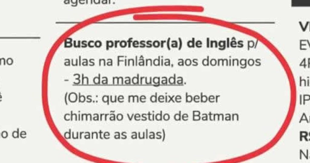 Hospício com aulas de inglês