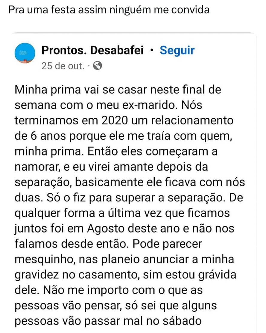 Pra uma festa assim ninguém me convida