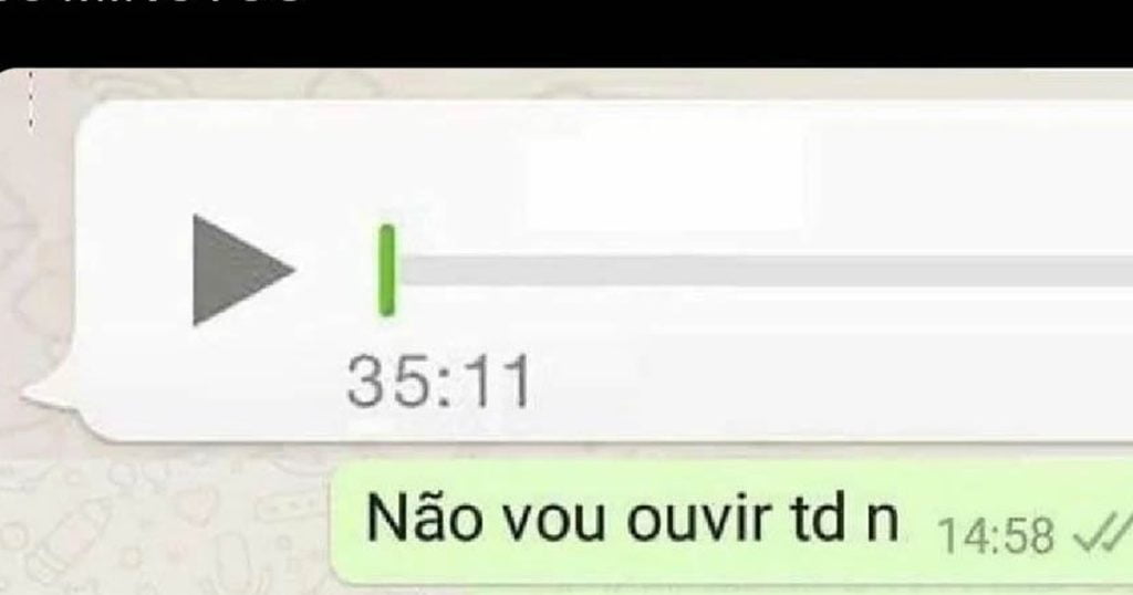 Quem tá errado? A pessoa que manda audiolivros em forma de mensagem de voz ou a pessoa que ignora? Quem tá errado? A pessoa que manda audiolivros em forma de mensagem de voz ou a pessoa que ignora?