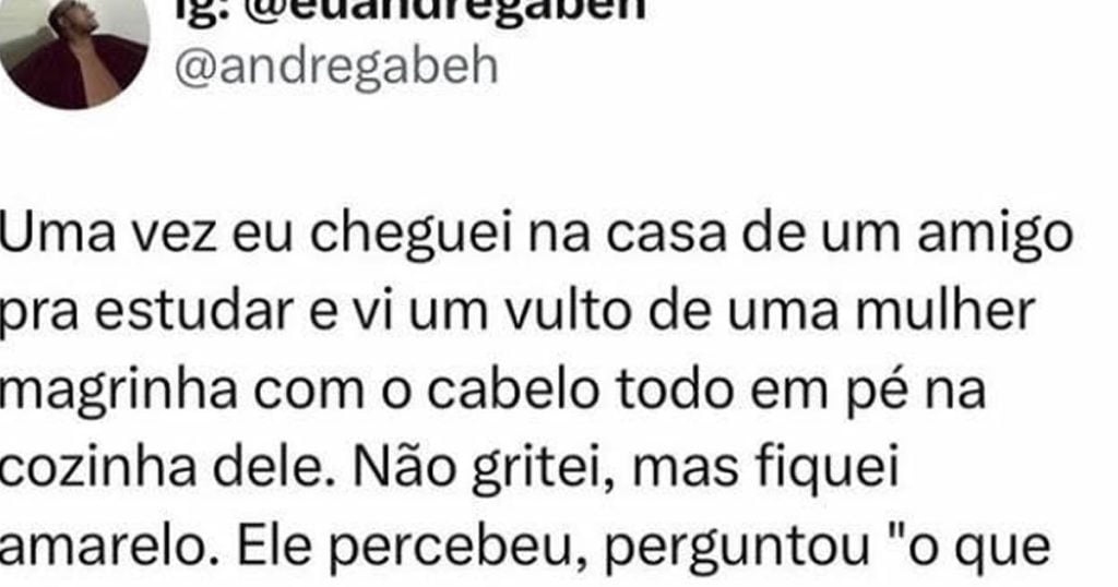 Um susto que fez o rapaz ficar amarelo