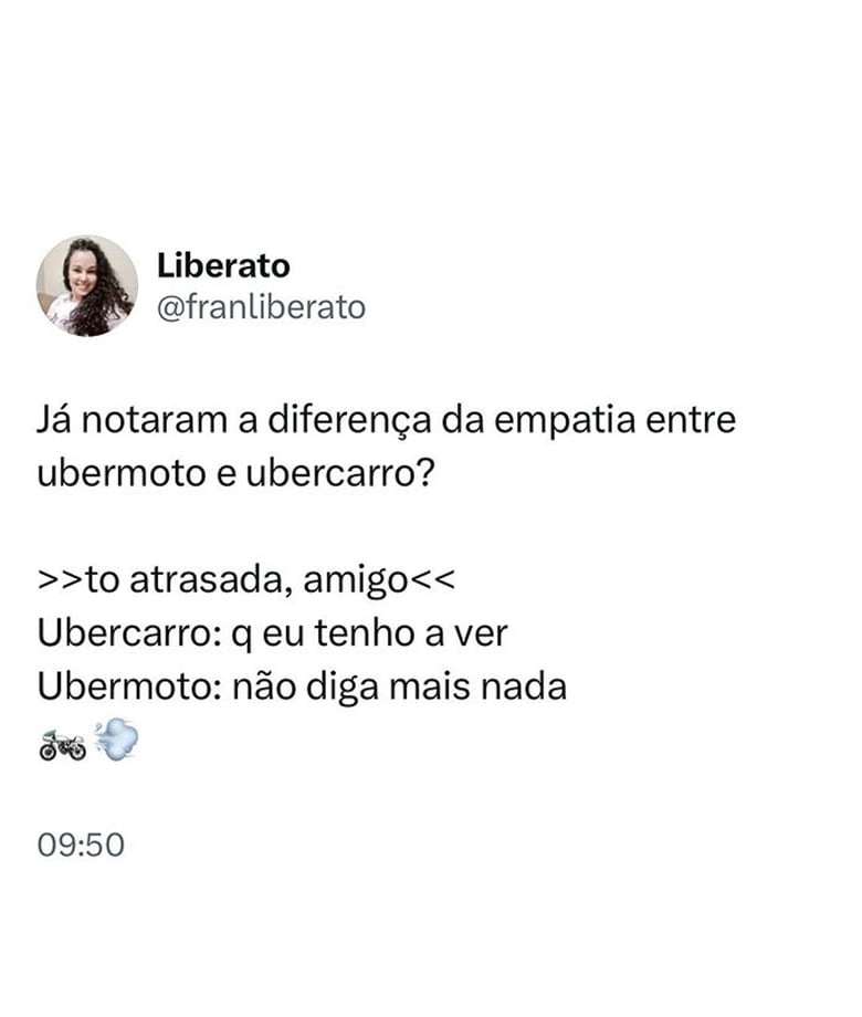 A diferença entre Ubermoto e Ubercarro A diferença entre Ubermoto e Ubercarro