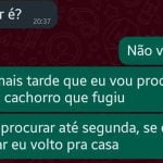 Justo hoje ele fugiu