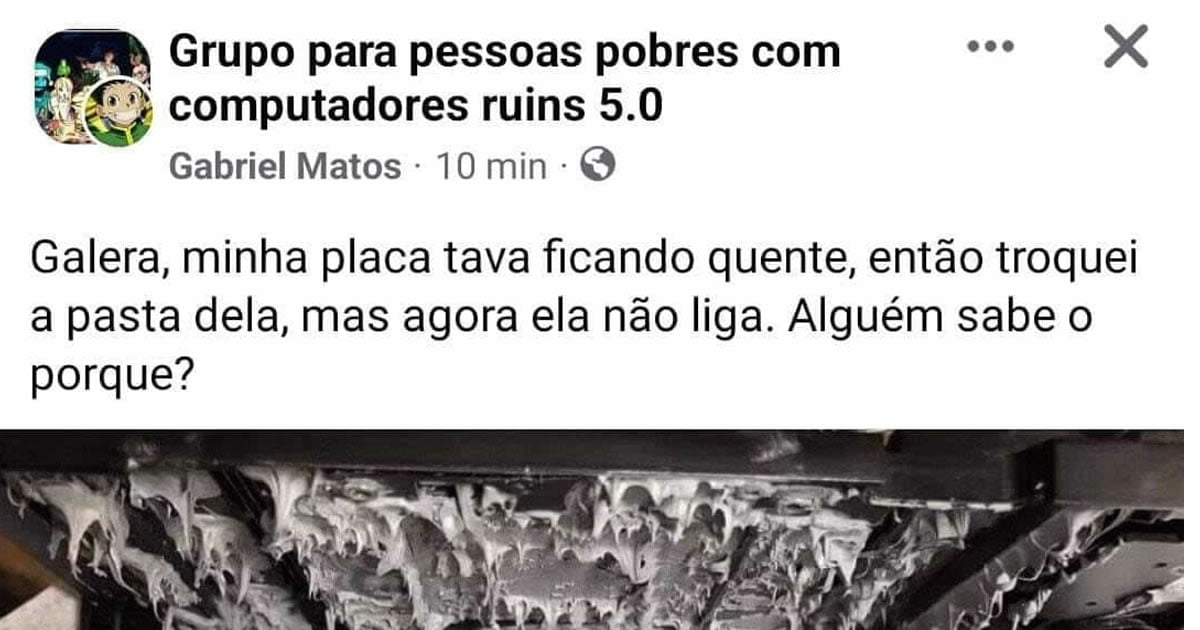 Trocando pasta térmica do computador