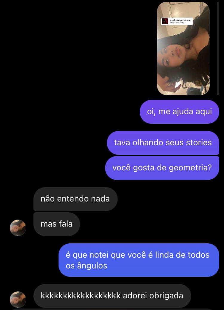 Usando a geometria na cantada Usando a geometria na cantada