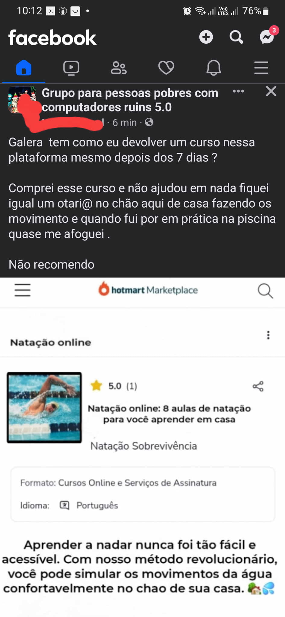 Curso de natação online: Aprenda a nadar em casa