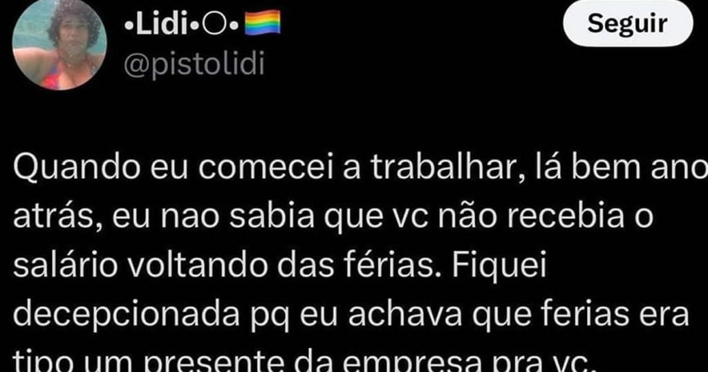 É a primeira vez que você recebe um salário de férias É a primeira vez que você recebe um salário de férias