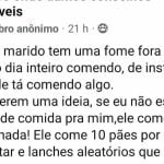 O marido que é um esfomeado