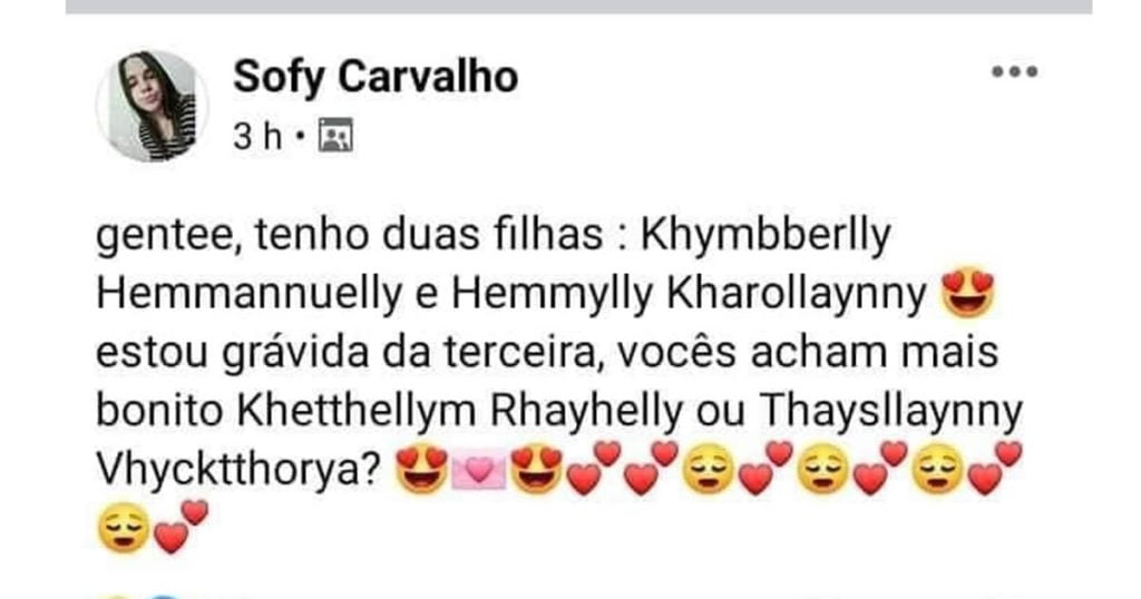 Qual é o melhor nome para a minha próxima filha?