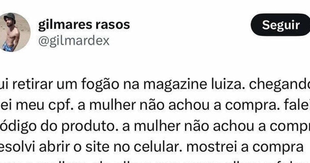 Quando você faz a compra em uma loja e pensa que foi na outra Quando você faz a compra em uma loja e pensa que foi na outra