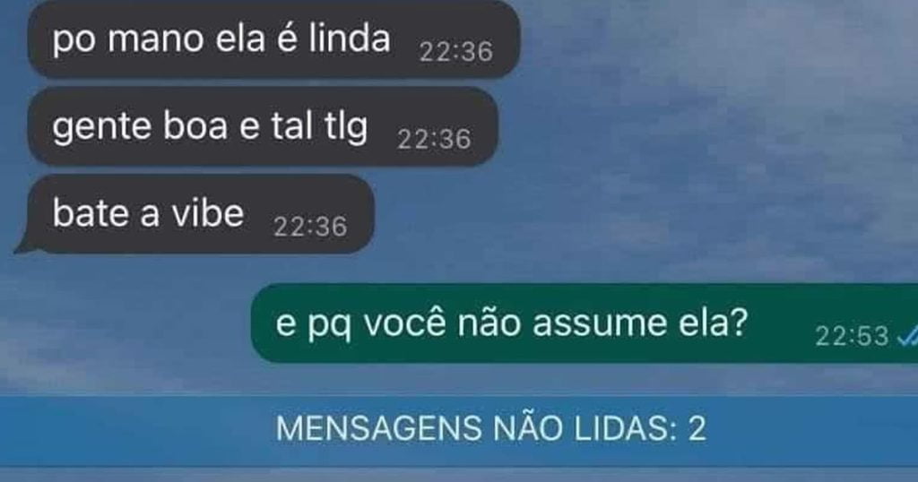 Um motivo diferente para não assumir ela Um motivo diferente para não assumir ela