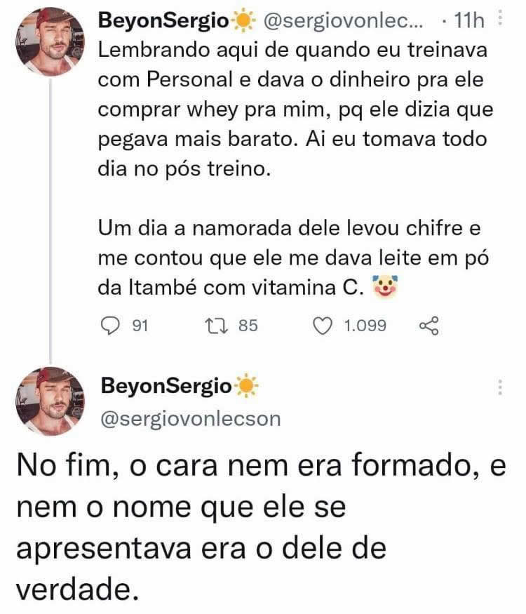 Uma história de um rapaz que pagava um Personal fake