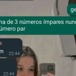 A soma de 3 números ímpares nunca vai dar um número par