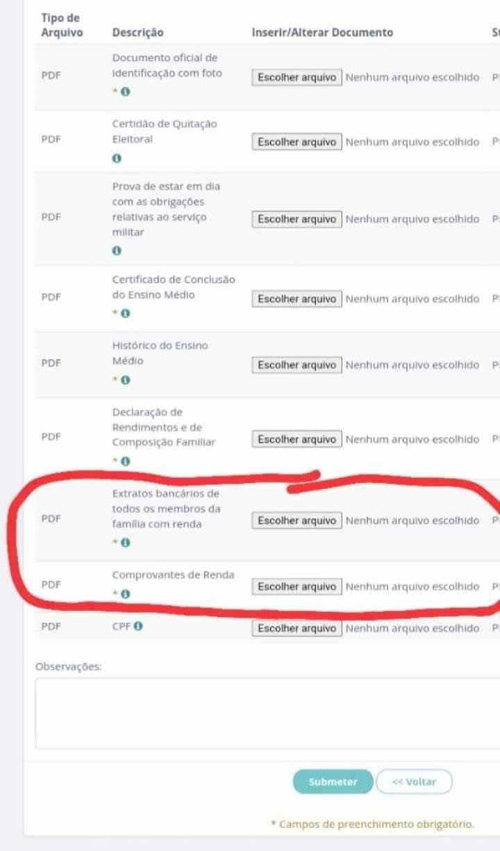 Documentação pra vaga de emprego Documentação pra vaga de emprego