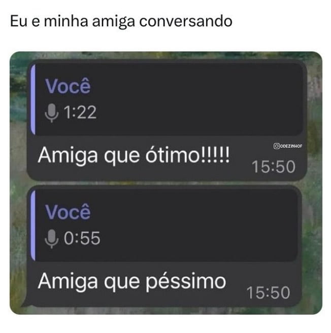 Eu e minha amiga conversando