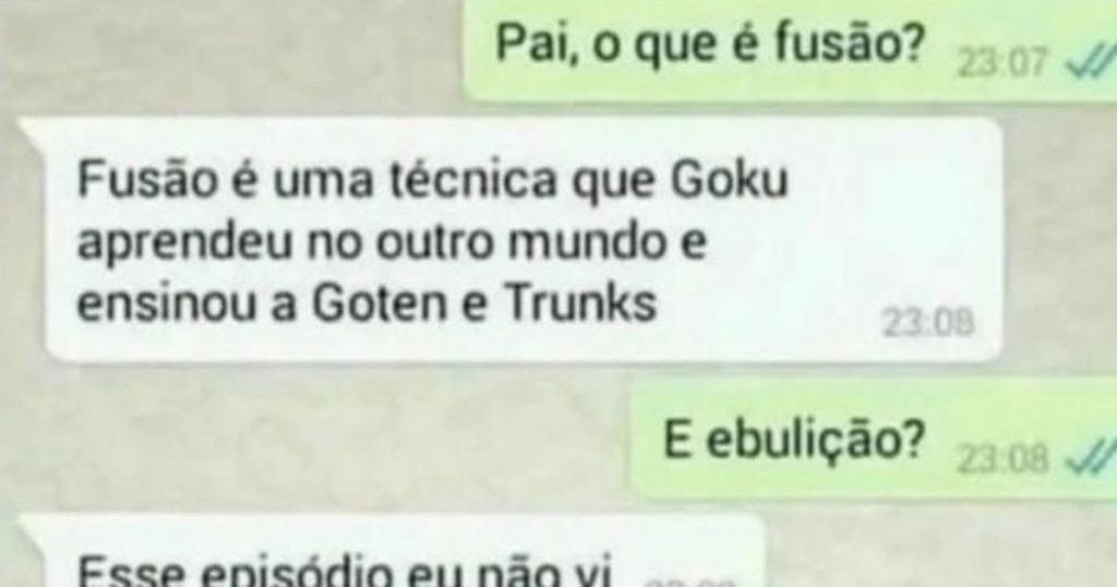 Um pai que é fã de Dragon Ball