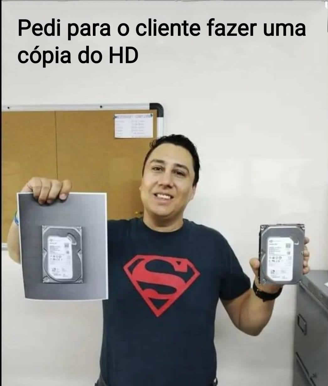 Como não fazer uma cópia do HD