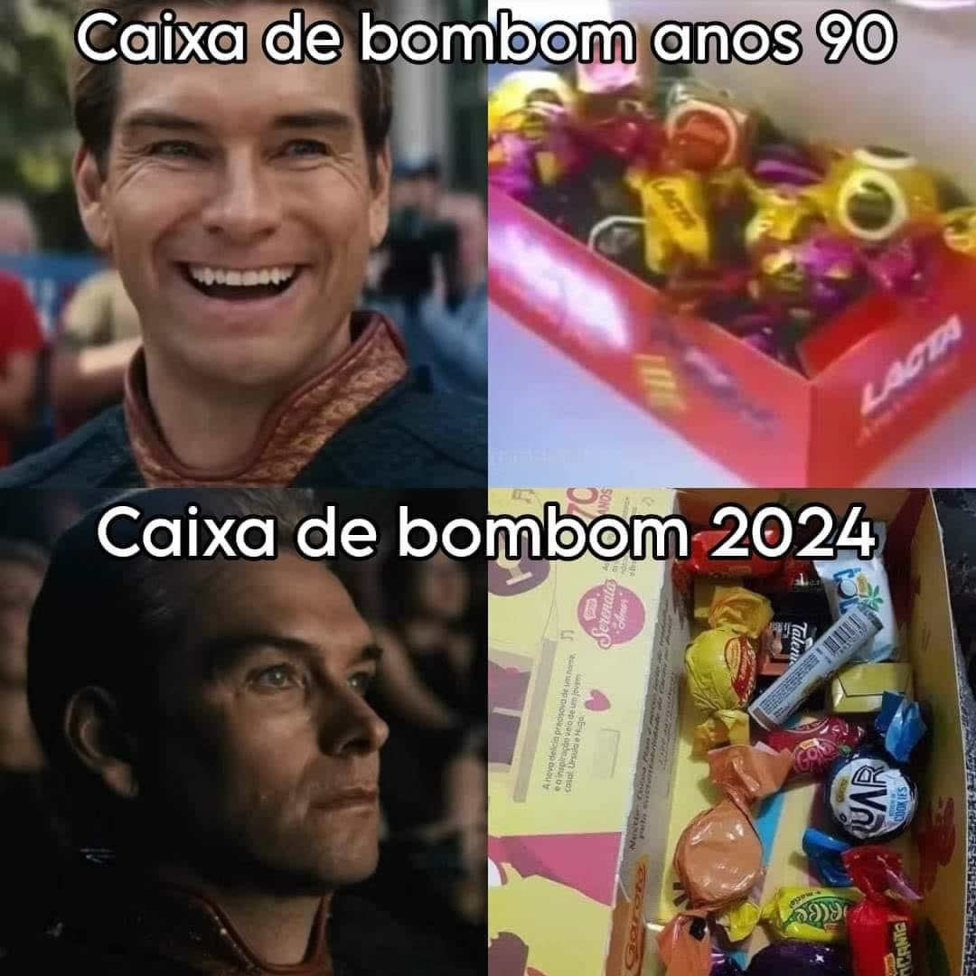 Diferença entre as caixa de bombom