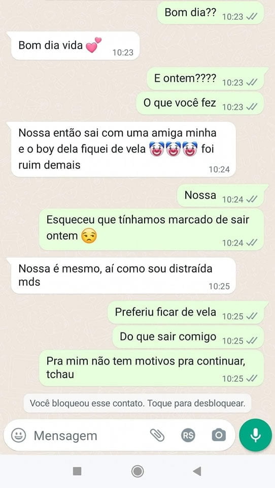 Melhor ser vela que sair com você