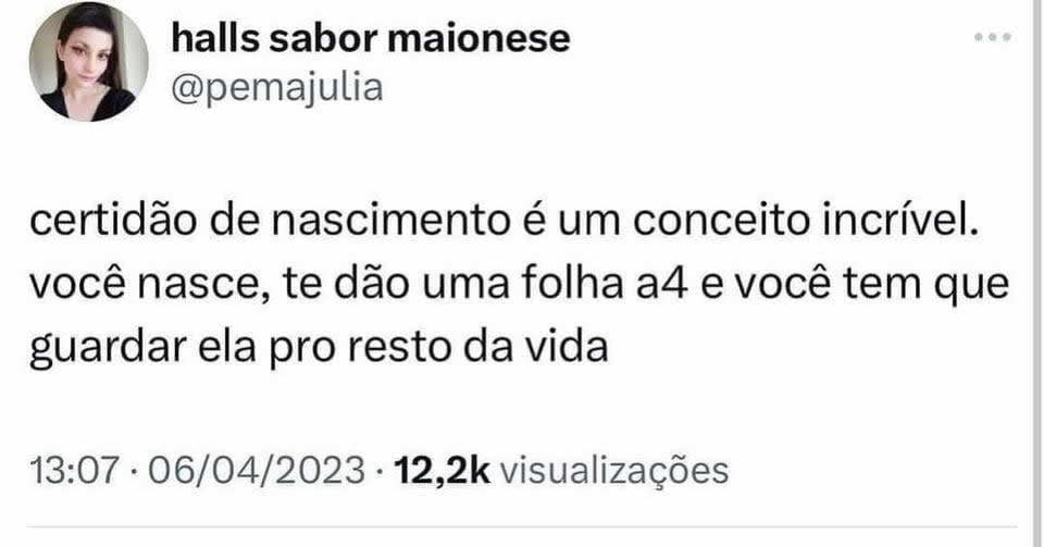 O conceito do Certidão de Nascimento