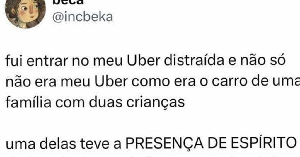 Quando você está distraído e pega o Uber errado