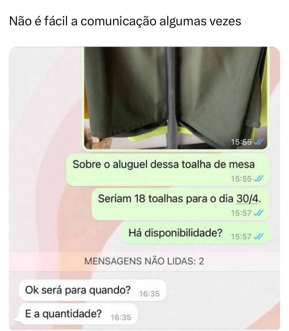 Eu nem responderia mais