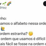 Ordem certa de usar o alfabeto