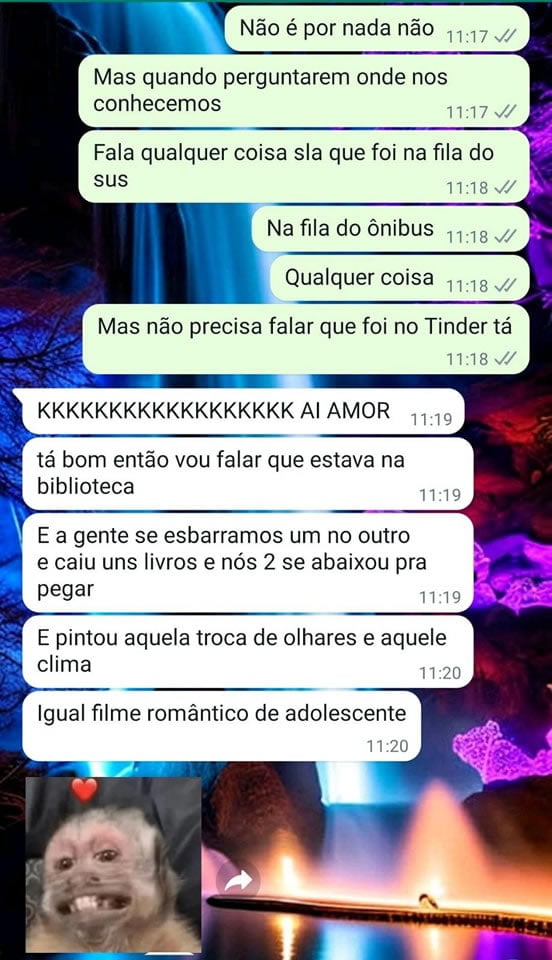 Quando você tem vergonha de fala onde conheceu seu namorado