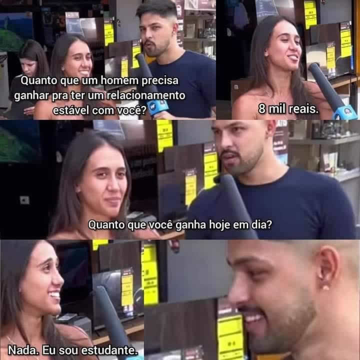 Quanto que um homem precisa ganhar pra ter um relacionamento com você?