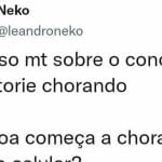 O conceito de fazer Storie chorando