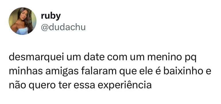 Quando o menino é baixinho Quando o menino é baixinho