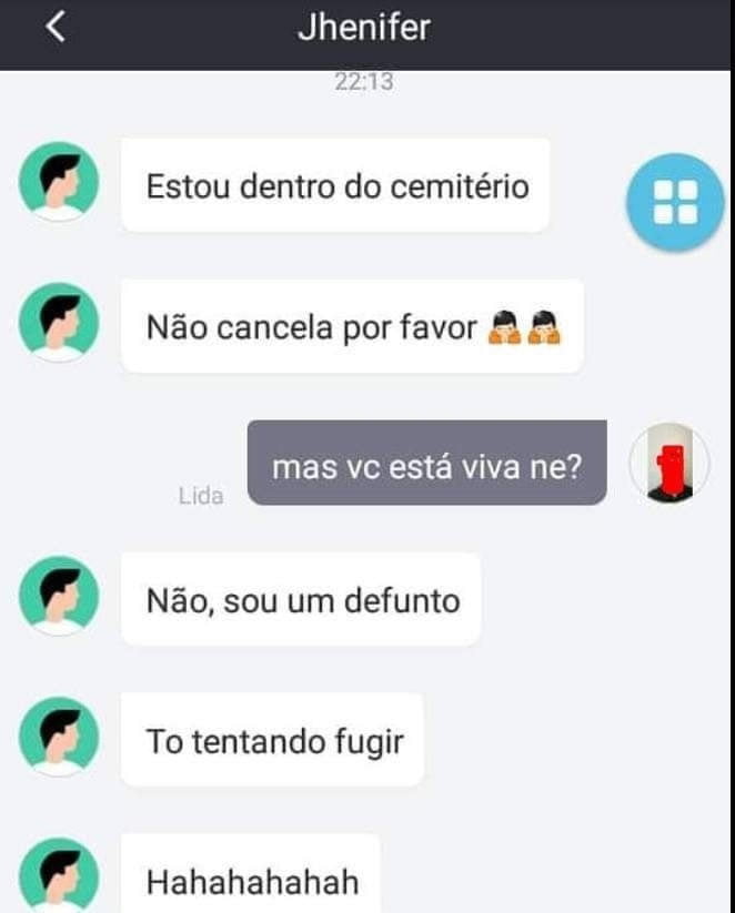 UBER no cemitério