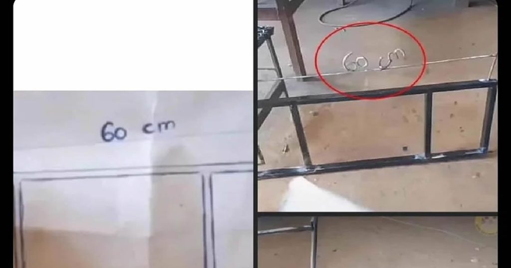 Ele seguiu a risca o pedido do cliente