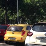 Olha mostarda, ketchup e maionese estacionando