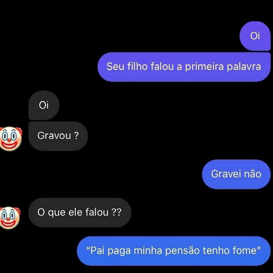 Primeira frase do filho Primeira frase do filho